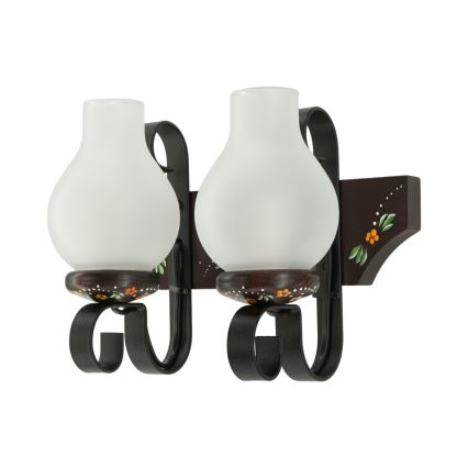 Brilagi - seinävalaisin QUEEN 2xE14/40W/230V pyökki/wenge