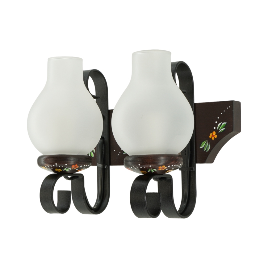 Brilagi - seinävalaisin QUEEN 2xE14/40W/230V pyökki/wenge