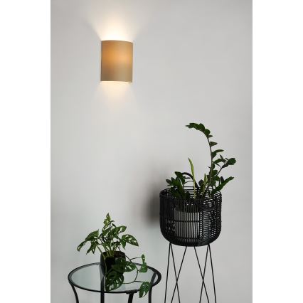 Brilagi - Seinävalaisin SEMI 1xE27/15W/230V beige