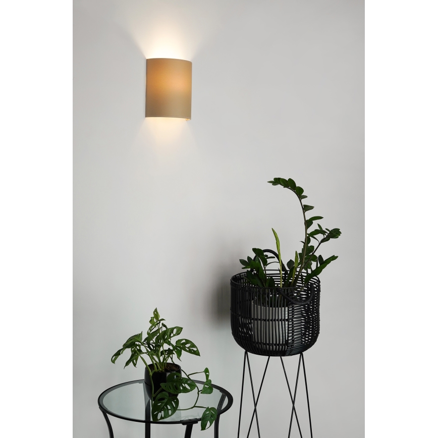 Brilagi - Seinävalaisin SEMI 1xE27/15W/230V beige