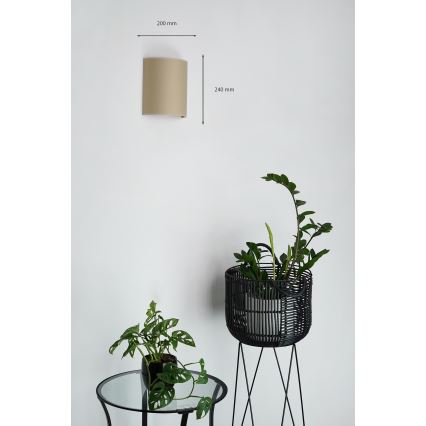 Brilagi - Seinävalaisin SEMI 1xE27/15W/230V beige