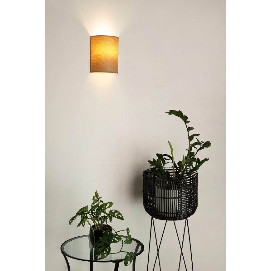 Brilagi - Seinävalaisin SEMI 1xE27/15W/230V halkaisija 20 cm beige