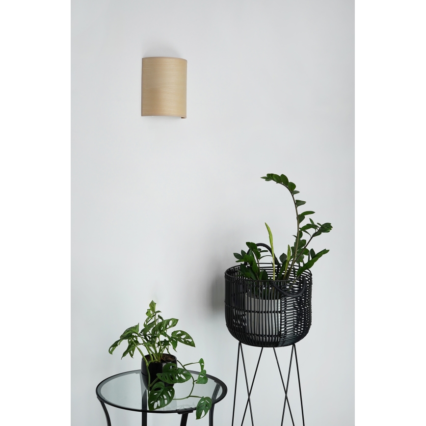 Brilagi - Seinävalaisin SEMI 1xE27/15W/230V halkaisija 20 cm beige
