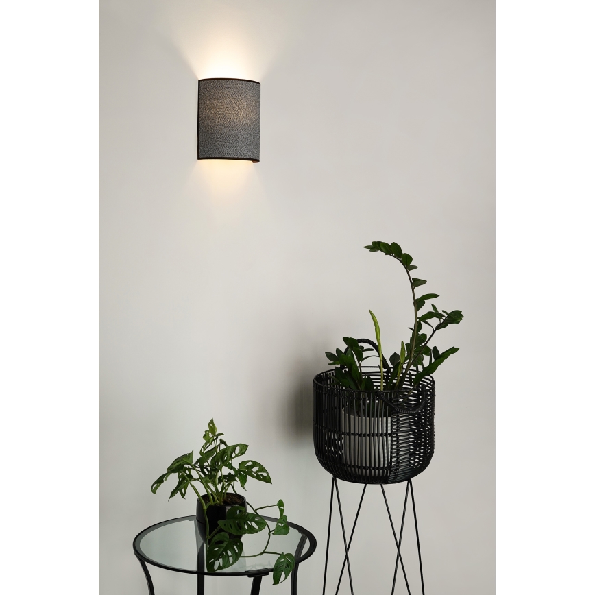 Brilagi - Seinävalaisin SEMI 1xE27/15W/230V halkaisija 20 cm harmaa