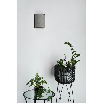 Brilagi - Seinävalaisin SEMI 1xE27/15W/230V halkaisija 20 cm harmaa