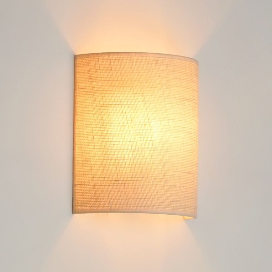 Brilagi - Seinävalaisin SEMI 1xE27/15W/230V halkaisija 20 cm kerma