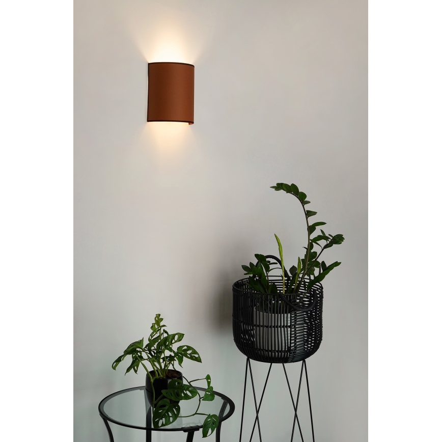 Brilagi - Seinävalaisin SEMI 1xE27/15W/230V halkaisija 20 cm ruskea