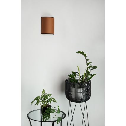 Brilagi - Seinävalaisin SEMI 1xE27/15W/230V halkaisija 20 cm ruskea
