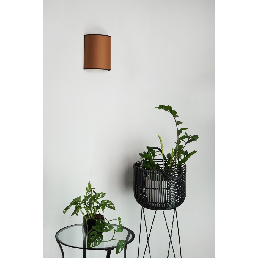 Brilagi - Seinävalaisin SEMI 1xE27/15W/230V halkaisija 20 cm ruskea