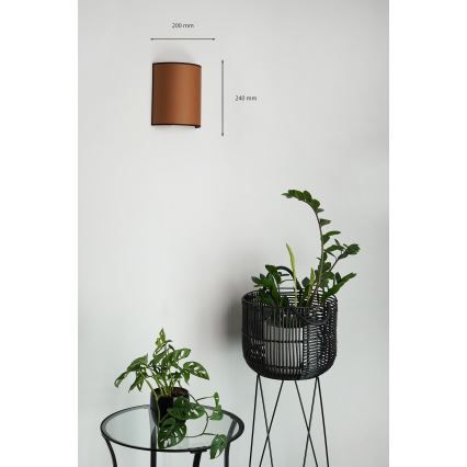 Brilagi - Seinävalaisin SEMI 1xE27/15W/230V halkaisija 20 cm ruskea
