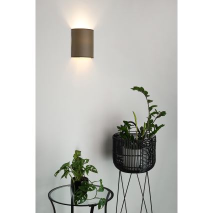 Brilagi - Seinävalaisin SEMI 1xE27/15W/230V halkaisija 20 cm ruskea