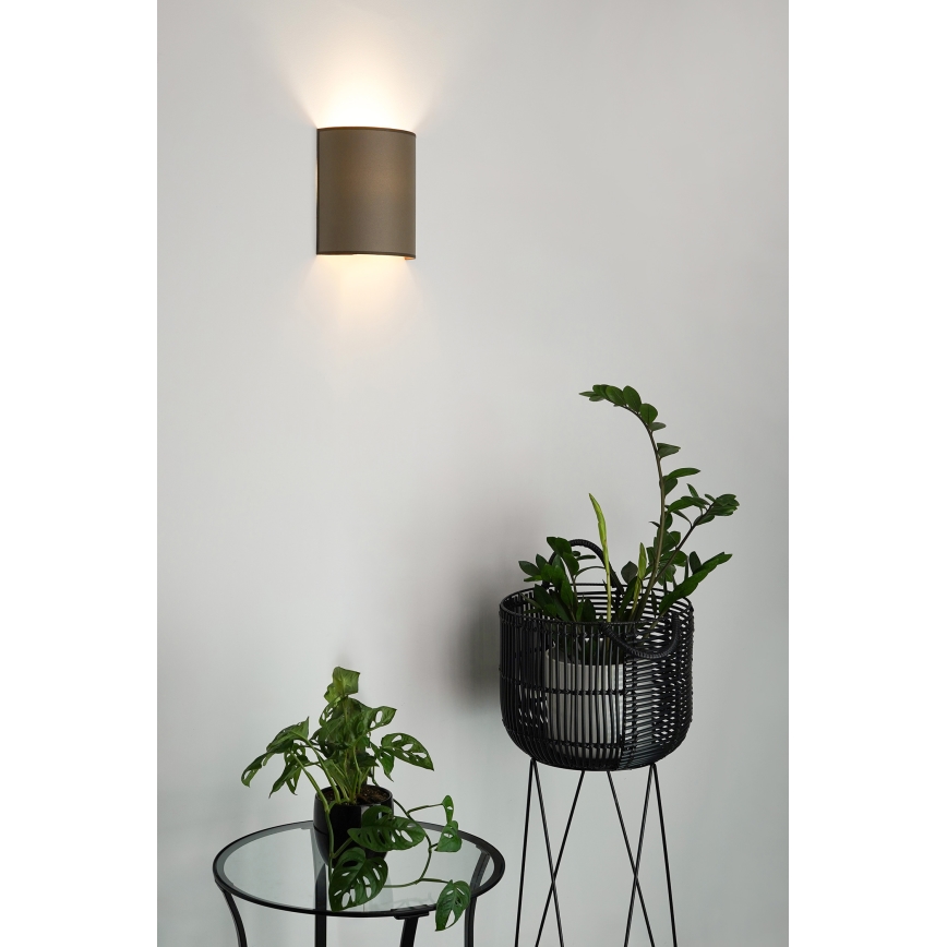 Brilagi - Seinävalaisin SEMI 1xE27/15W/230V halkaisija 20 cm ruskea