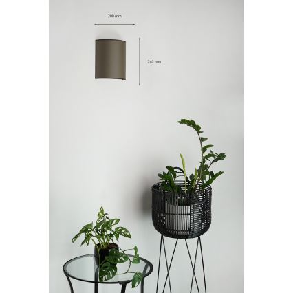 Brilagi - Seinävalaisin SEMI 1xE27/15W/230V halkaisija 20 cm ruskea