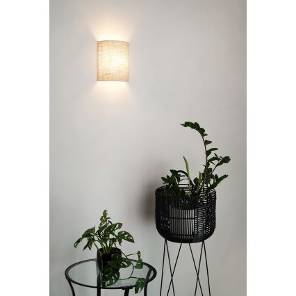 Brilagi - Seinävalaisin SEMI 1xE27/15W/230V halkaisija 20 cm tumma