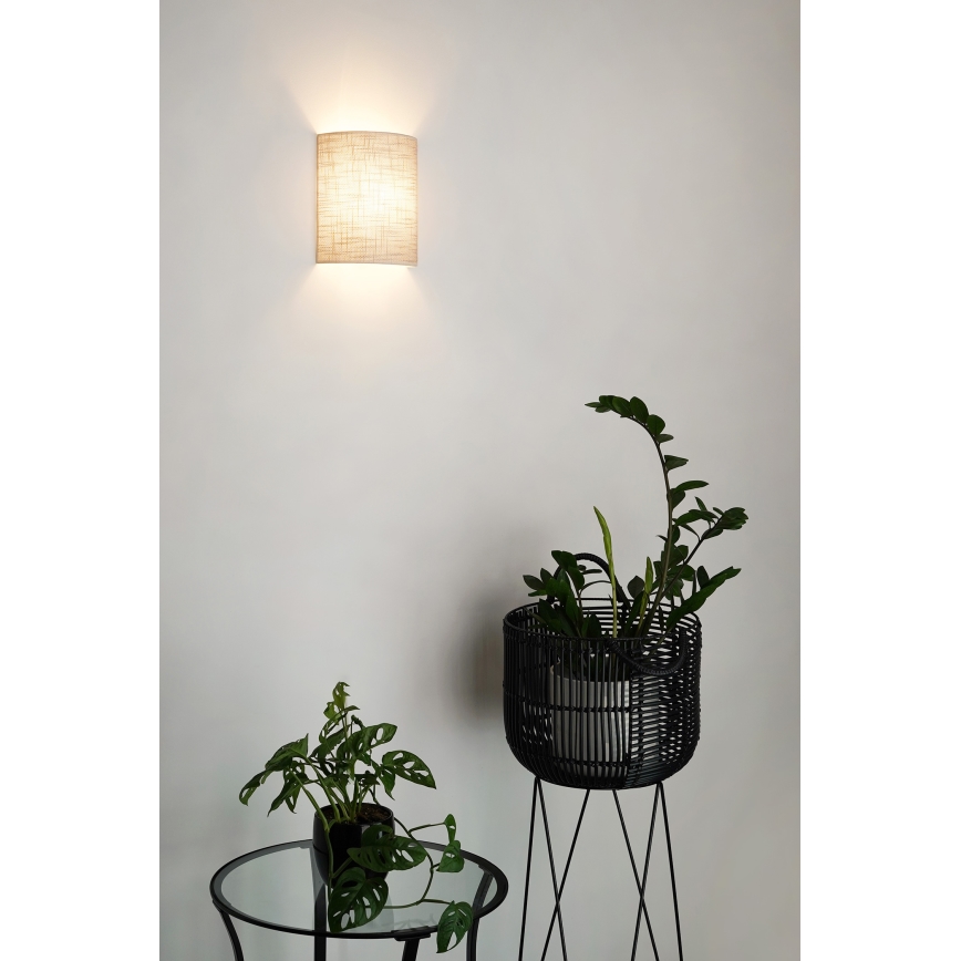 Brilagi - Seinävalaisin SEMI 1xE27/15W/230V halkaisija 20 cm tumma