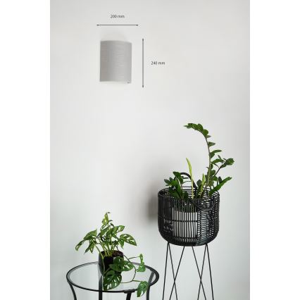 Brilagi - Seinävalaisin SEMI 1xE27/15W/230V harmaa