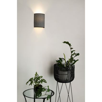 Brilagi - Seinävalaisin SEMI 1xE27/15W/230V harmaa