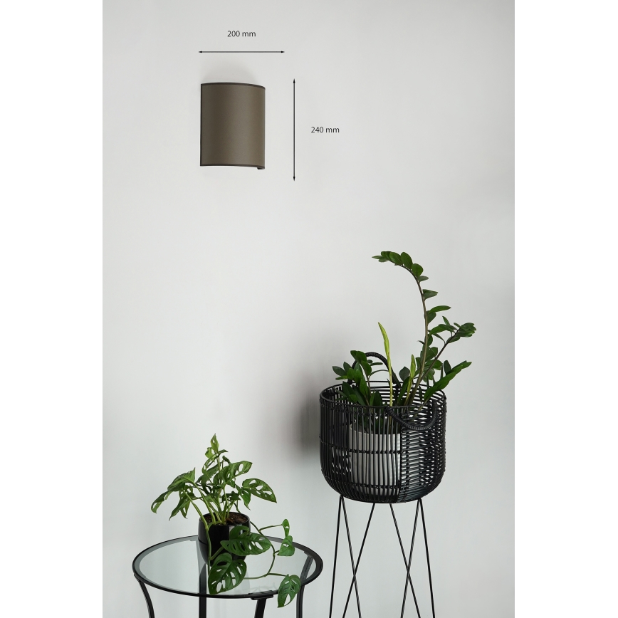 Brilagi - Seinävalaisin SEMI 1xE27/15W/230V ruskea