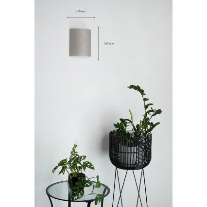 Brilagi - Seinävalaisin SEMI 1xE27/15W/230V tumma