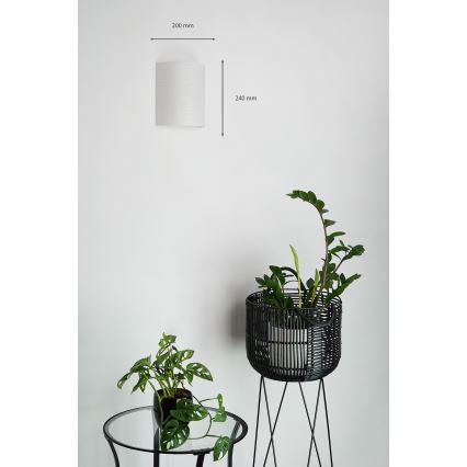 Brilagi - Seinävalaisin SEMI 1xE27/15W/230V vaaleanharmaa