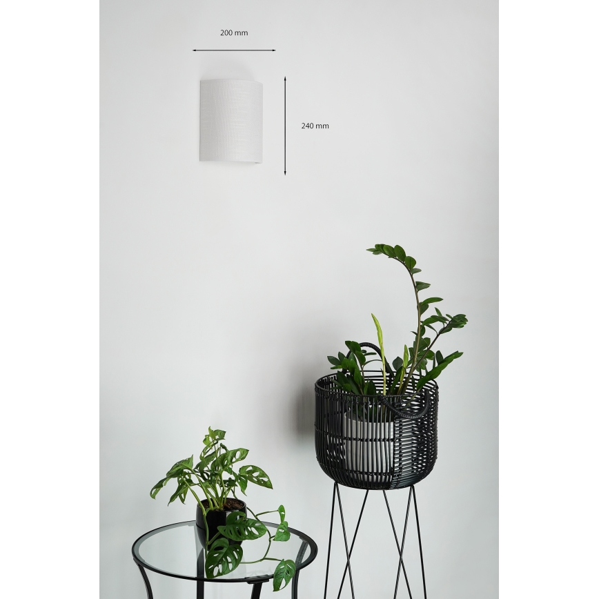 Brilagi - Seinävalaisin SEMI 1xE27/15W/230V vaaleanharmaa