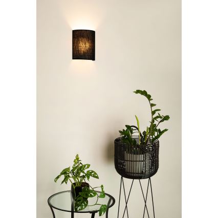 Brilagi - Seinään kiinnitettävä valaisin SEMI 1xE27/15W/230V Ø 20 cm musta
