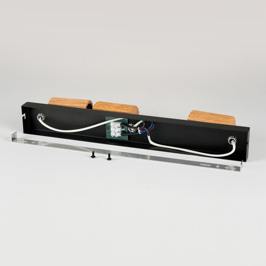 Brilagi - Spottivalaisin MODERN WOOD 3xGU10/8W/230V kumipuu/musta