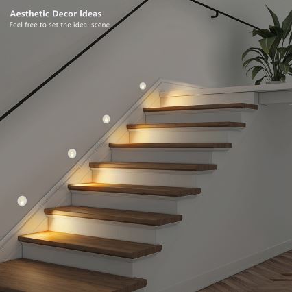 Brilagi - STAIRDOT LED/2W/230V ulkokäyttöön tarkoitettu upotettava valaisin, valkoinen, IP65, pyöreä