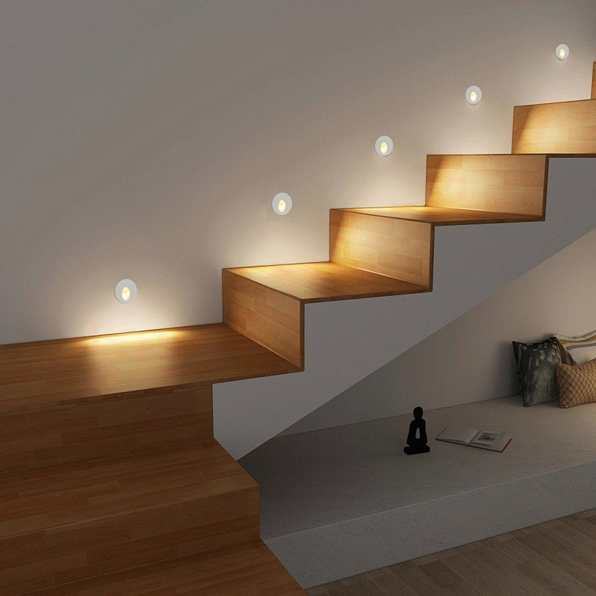 Brilagi - STAIRDOT LED/2W/230V ulkokäyttöön tarkoitettu upotettava valaisin, valkoinen, IP65, pyöreä