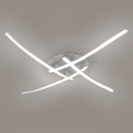 Brilagi - STRIPES LED - 32 W LED-kattovalaisin 230 V 60×60 cm, hopea
