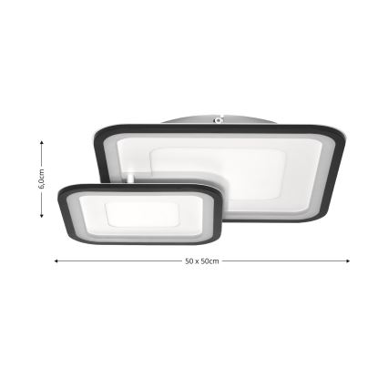 Brilagi - LED himmennettävä kattovalaisin TANDORA LED/49W/230V 3000-6000K + kaukosäädin