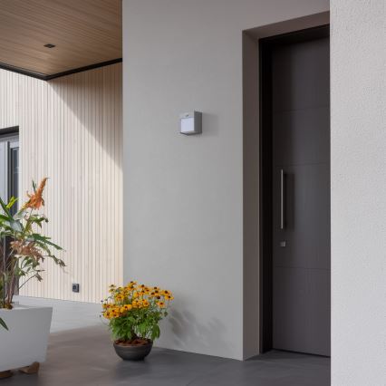 Brilagi - LED-ulkovaloseinävalaisin liiketunnistimella TERNI LED/12W/230V harmaa IP44