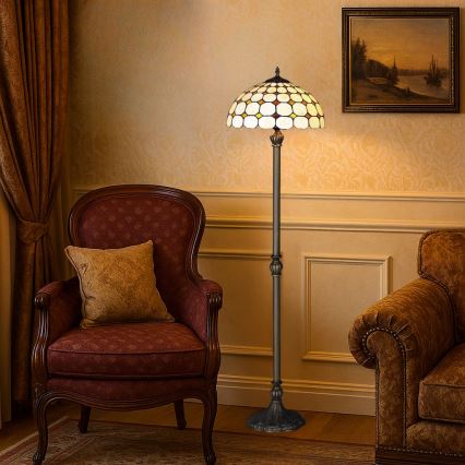 Brilagi - Tiffany-lasinen lattiavalaisin DORAN 2xE27/60W/230V