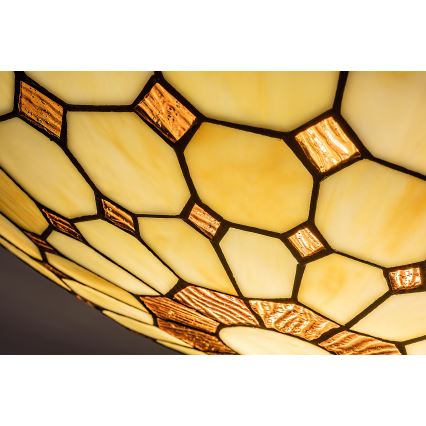 Brilagi - Tiffany-tyylinen vitraasinen kattovalaisin DORAN 2xE27/60W/230V