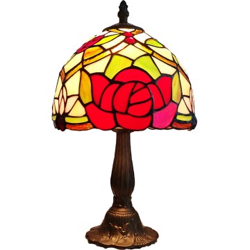 Brilagi - Tiffany-tyylinen vitraasipöytävalaisin GARLAN 1xE14/40W/230V