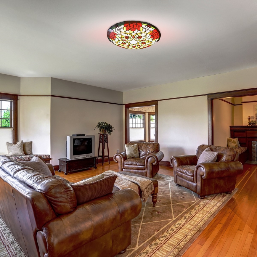 Brilagi - Tiffany-vitraasinen kattovalaisin GARLAN 2xE27/60W/230V