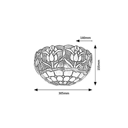 Brilagi - Tiffany-vitraasinen seinävalaisin LORAS 1xE14/40W/230V
