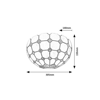 Brilagi - Tiffany-vitraasiseinävalaisin DORAN 1xE14/40W/230V