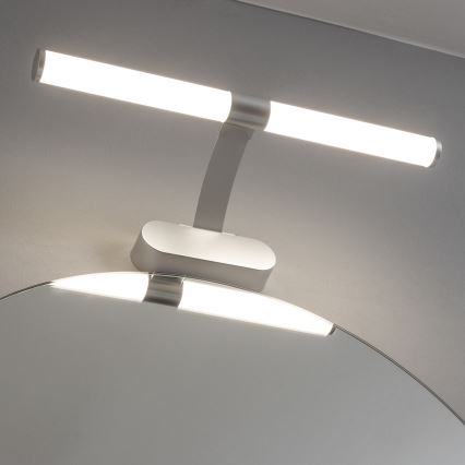 Brilagi - LED-peilivalaisin kylpyhuoneeseen 2-in-1 TUBEO LED/6W/230V 40 cm IP44 hopea