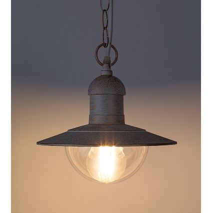 Brilagi - Ulkokäyttöinen riippuvalaisin MOLDE 1xE27/60W IP44 valkoinen/patina