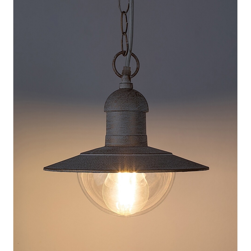 Brilagi - Ulkokäyttöinen riippuvalaisin MOLDE 1xE27/60W IP44 valkoinen/patina