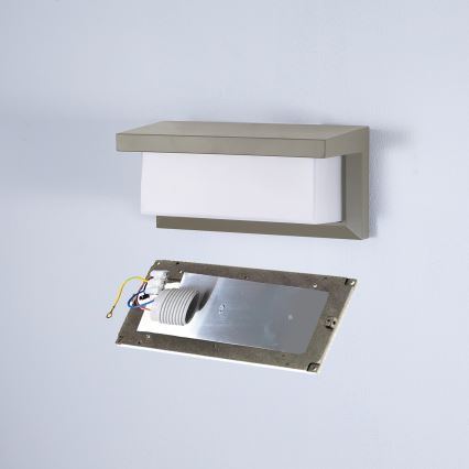 Brilagi - Ulkoseinävalaisin BRICKY 1xE27/60W/230V harmaa IP54