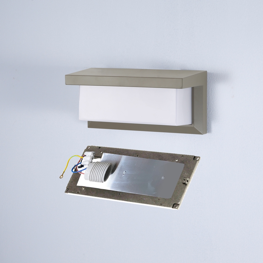 Brilagi - Ulkoseinävalaisin BRICKY 1xE27/60W/230V harmaa IP54