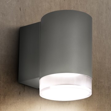 Brilagi - Ulkoseinävalaisin MATERA 1xGU10/30W/230V harmaa IP54