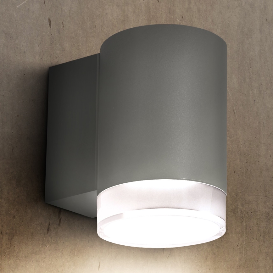 Brilagi - Ulkoseinävalaisin MATERA 1xGU10/30W/230V harmaa IP54
