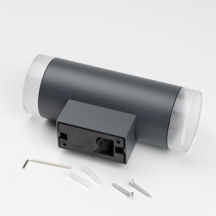 Brilagi - Ulkoseinävalaisin MATERA 2xGU10/30W/230V antrasiitti IP54