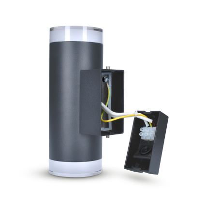 Brilagi - Ulkoseinävalaisin MATERA 2xGU10/30W/230V antrasiitti IP54