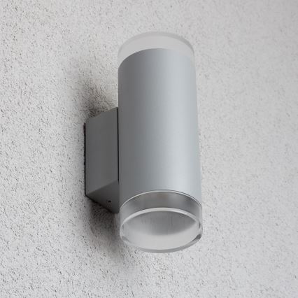 Brilagi - Ulkoseinävalaisin MATERA 2xGU10/30W/230V harmaa IP54