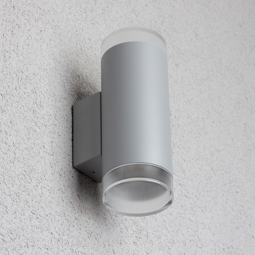 Brilagi - Ulkoseinävalaisin MATERA 2xGU10/30W/230V harmaa IP54