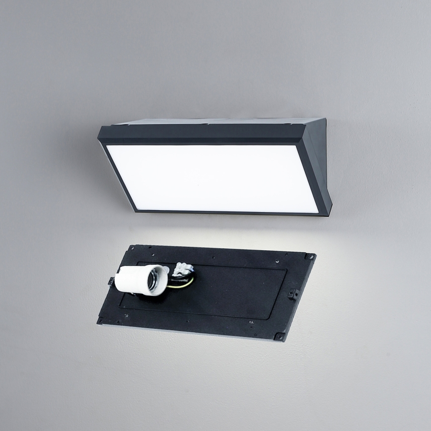 Brilagi - Ulkoseinävalaisin TRIANGLE 1xE27/60W/230V antrasiitti IP65